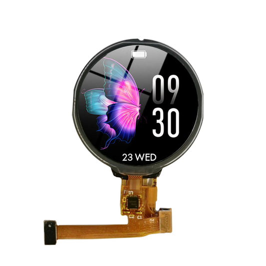 1.28-inch Round TFT LCD with Optical Bonding Touch Panel and Cover Lens