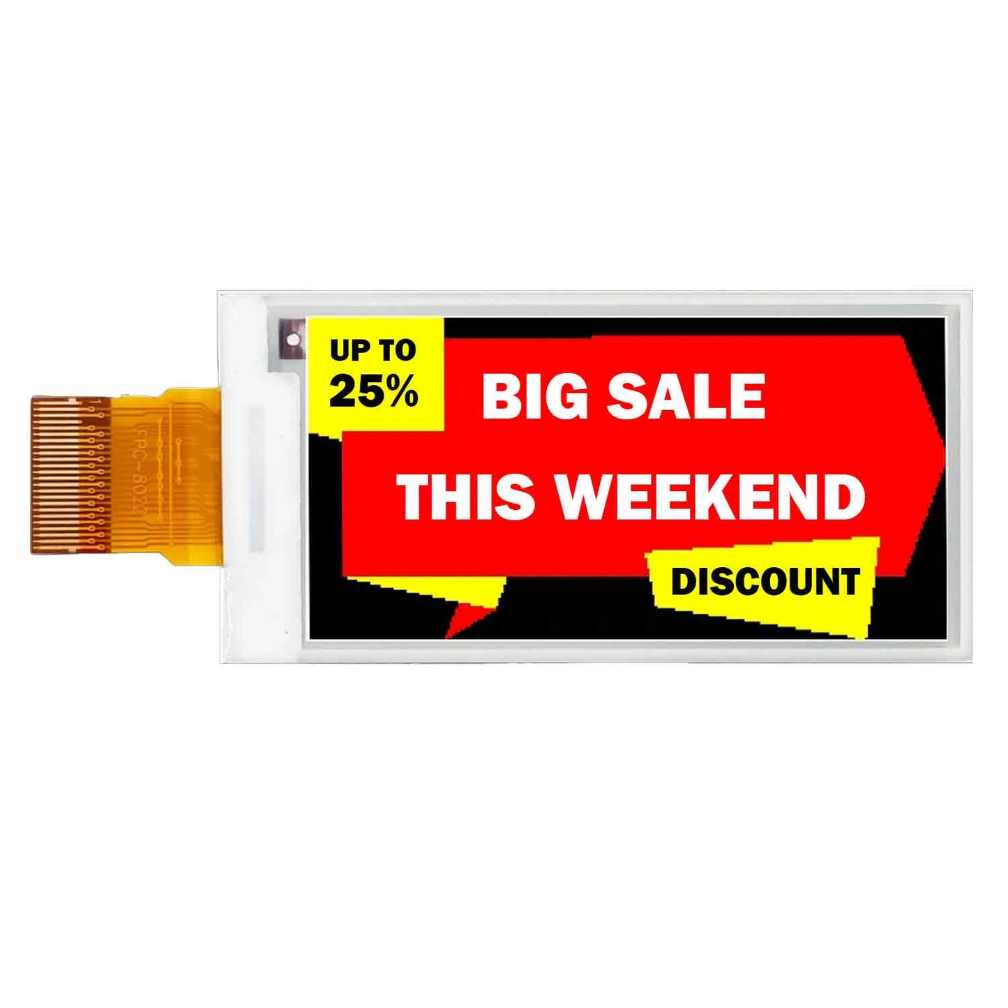 2.13-inch 122x250 Yellow White Black Red 4 Colors E Ink Epaper Touch Screen Panel for Electronic Price Tag