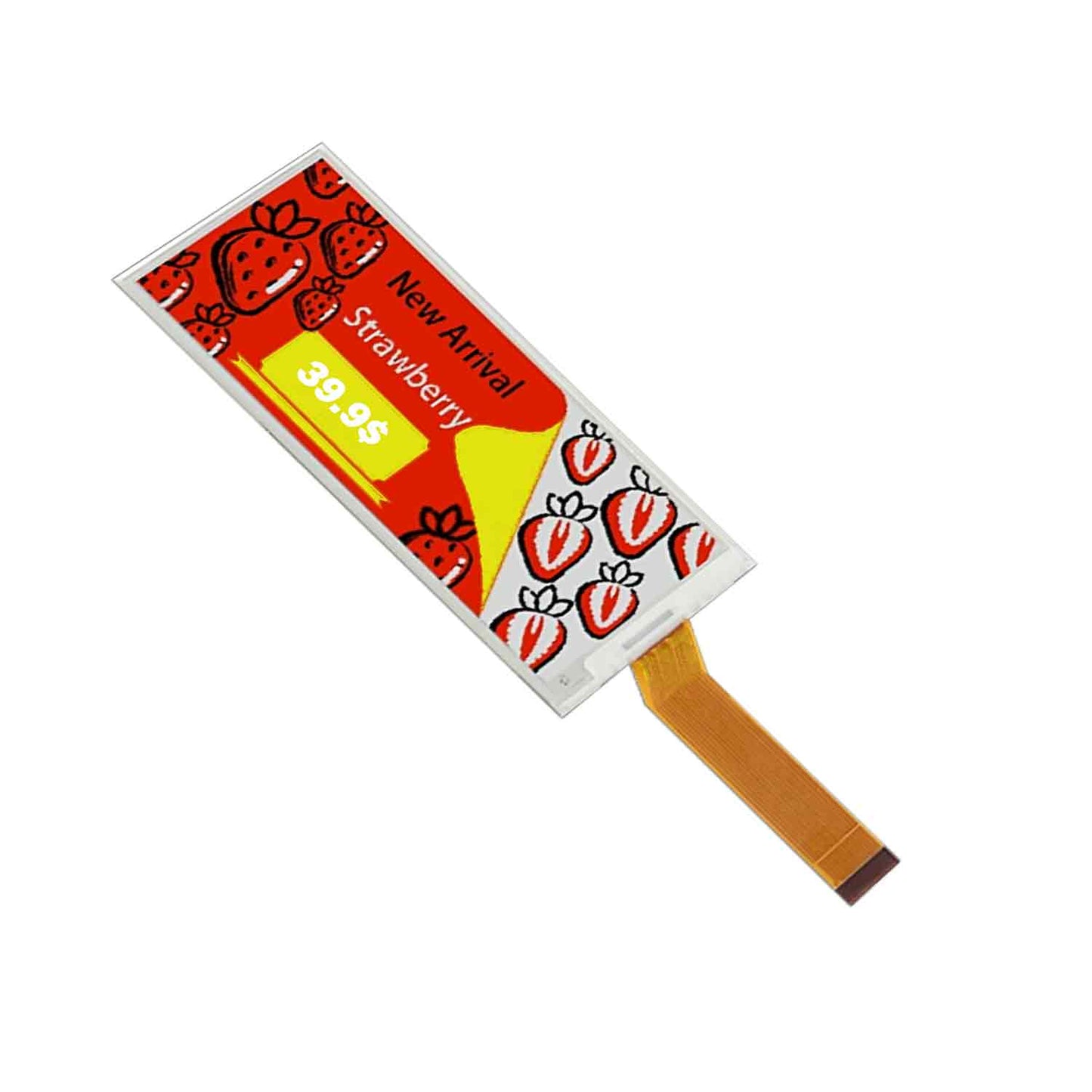 4.37-inch Black White Red Yellow 176x480 Large E Ink Epaper Rfid Display Eink Name Tags