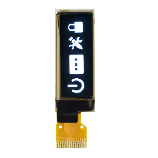 0.91-inch 128x32 Driver IC SSD1306 OLED Screen, PMOLED, Soldering FPC
