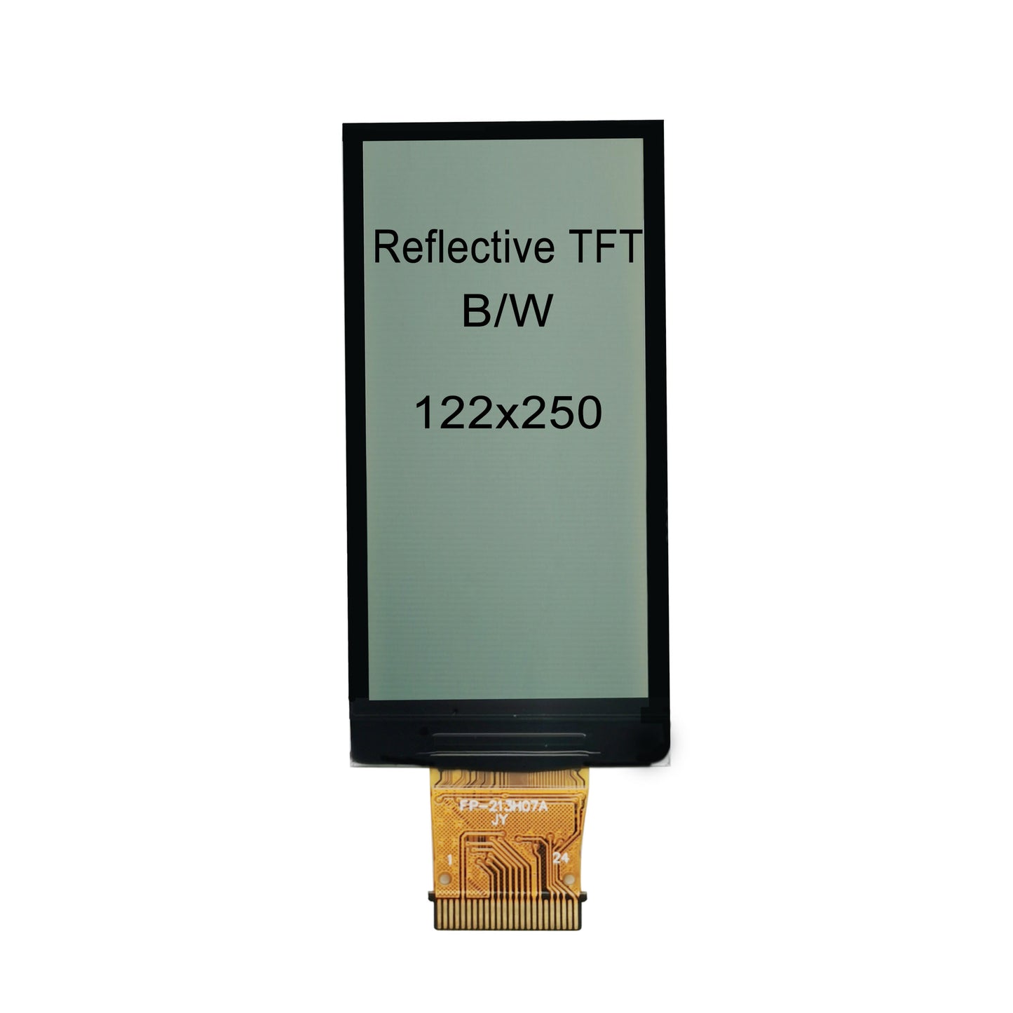 2.13-inch Monochrome Reflective TFT for Outdoor Devices, 122x250 Pixels