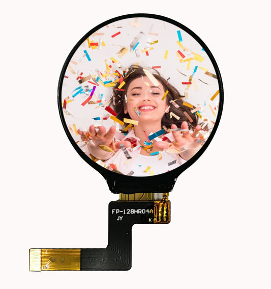 1.28-inch 240x240 Round TFT LCD Display Module, SPI Interface, ZIF Connecting FPC