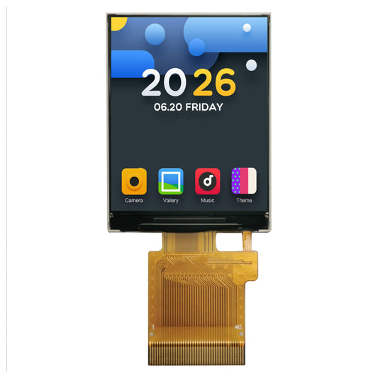 2.0-inch 240x320 ST7789 40pin RGB and 4 Line SPI interface industrial TFT LCD