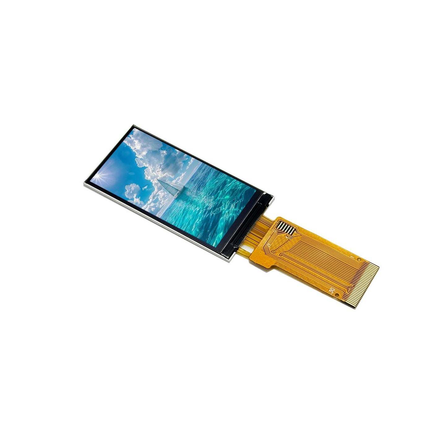 1.9-inch 170x320 SPI Interface Bar TFT Display, 500cd/m2 Brightness LCD Screen