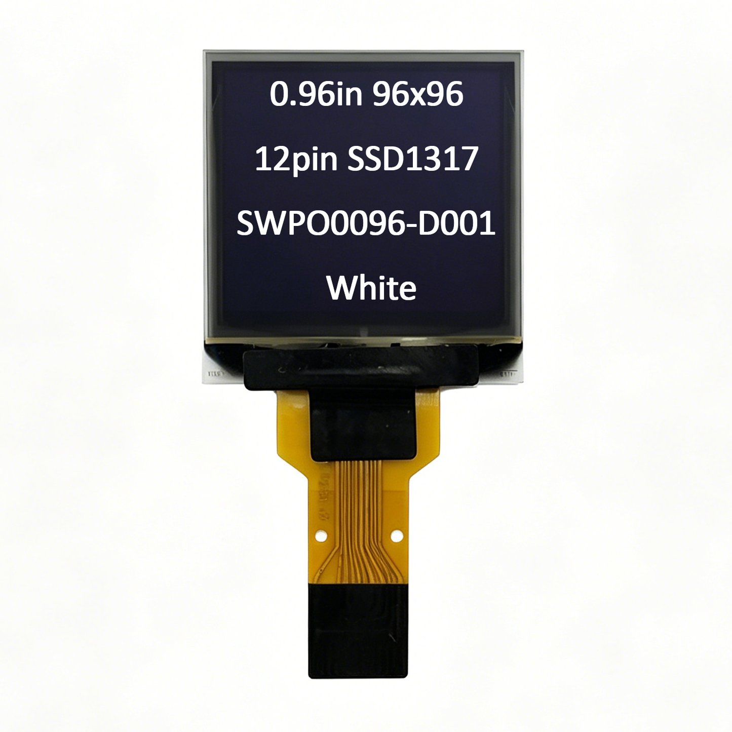 0.96-inch OLED Display 96*96 Resolution SSD1317 Driver White Monochrome 12Pin OLED Screen Module