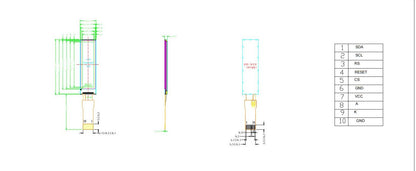 0.99-inch GC9D01 40x160 SPI TFT LCD Display for Bicycle, RGB LCD Module