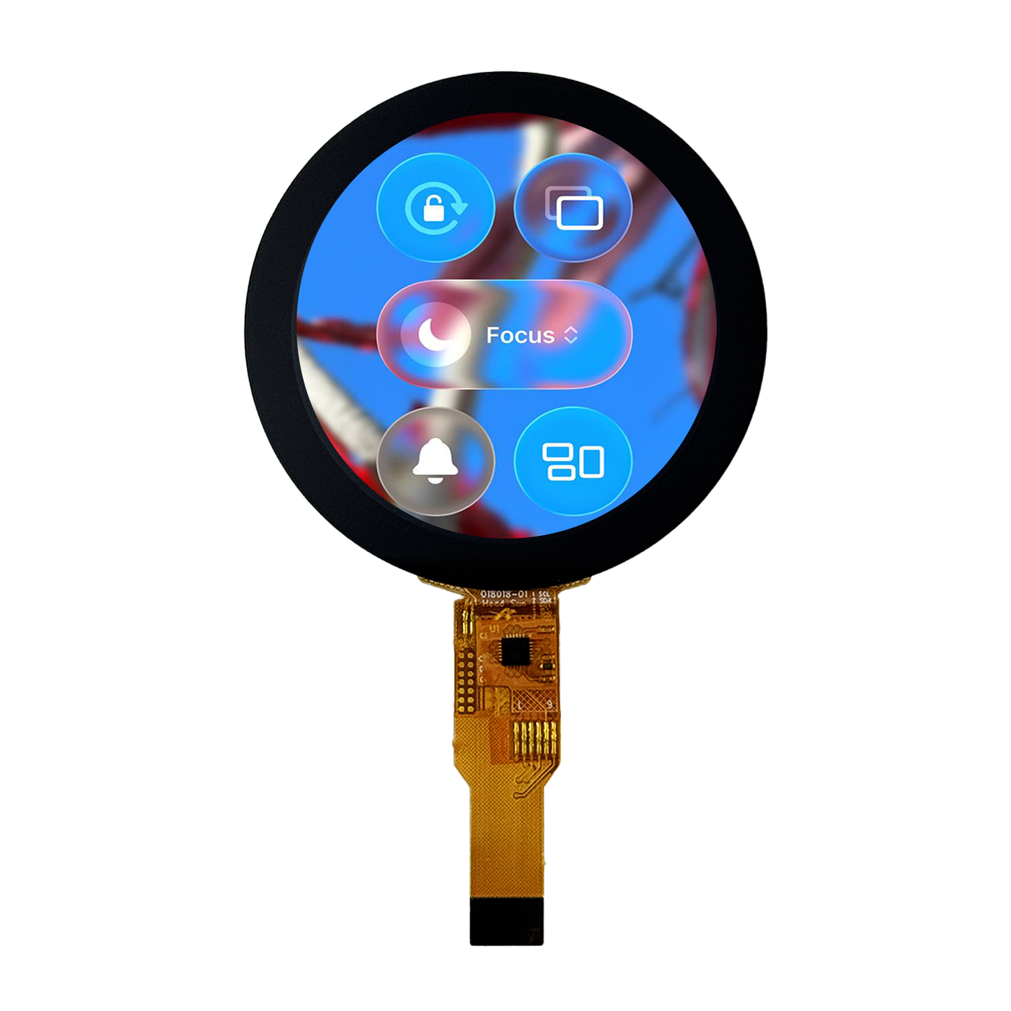 1.8-inch Circular TFT LCD Display 360x360 SPI/MIPI ST77916 with CTP Touch Panel 300 Nits for Smart Knob