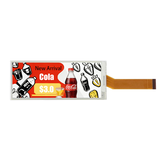 4.37-inch Black White Red Yellow 176x480 Large E Ink Epaper Rfid Display Eink Name Tags