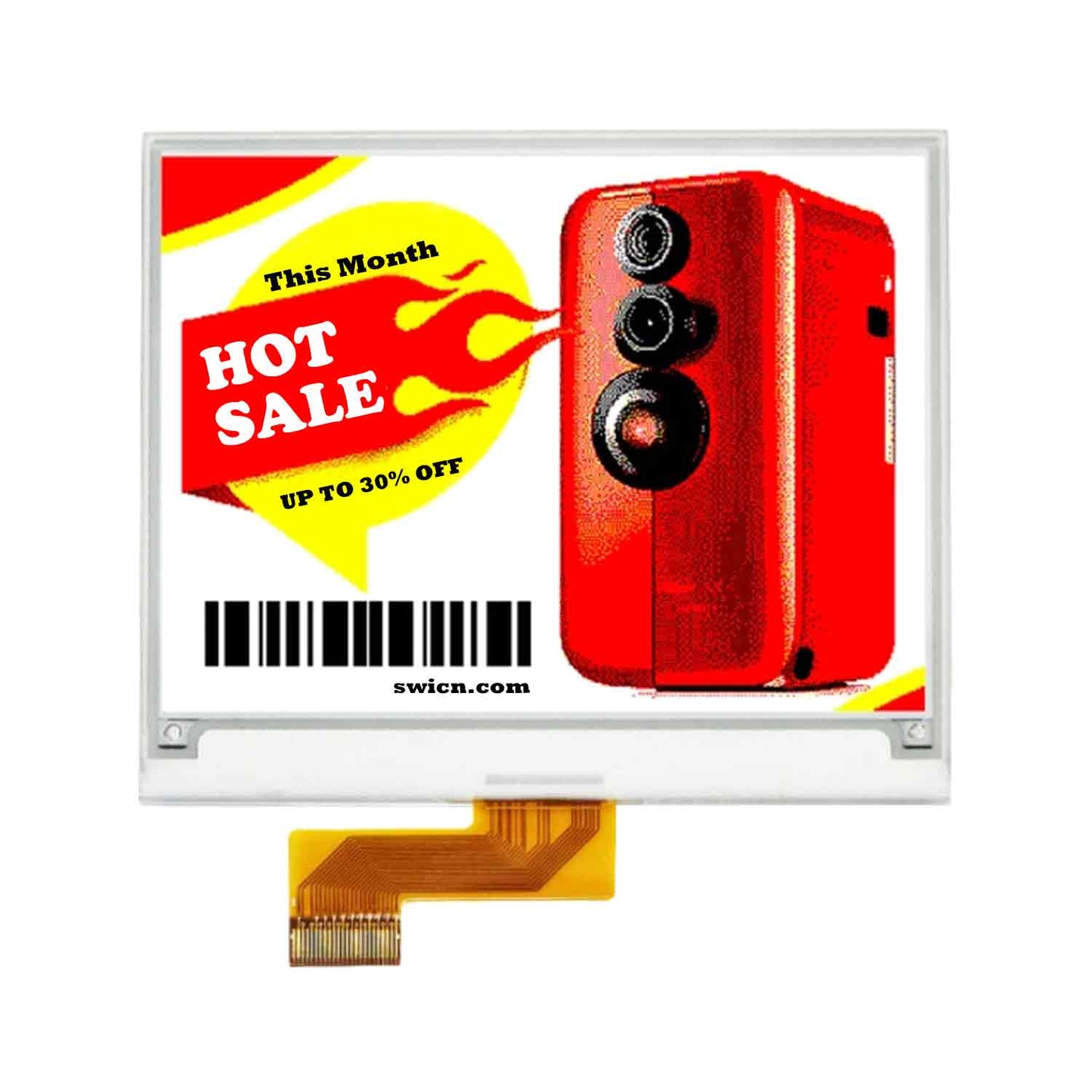 4.2-Inch Yellow Red White Black SSD1619 400x300 E Ink Display Module E Ink Price Tag for ESL