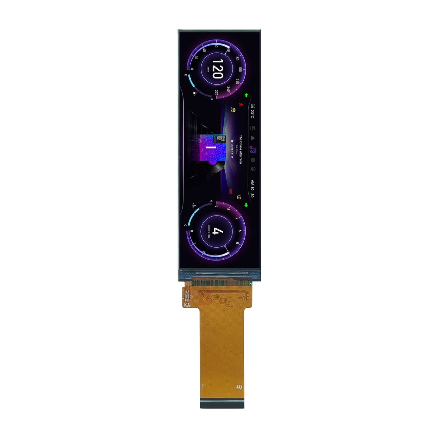 4.5-inch High-Quality Bar-Type TFT LCD Module 320x960 RGB 24bit LCD Display for Server Systems