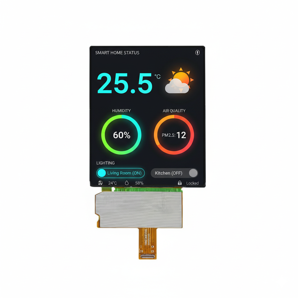 3.92-inch 1080x1240 Display with Touch Screen Square AMOLED Display