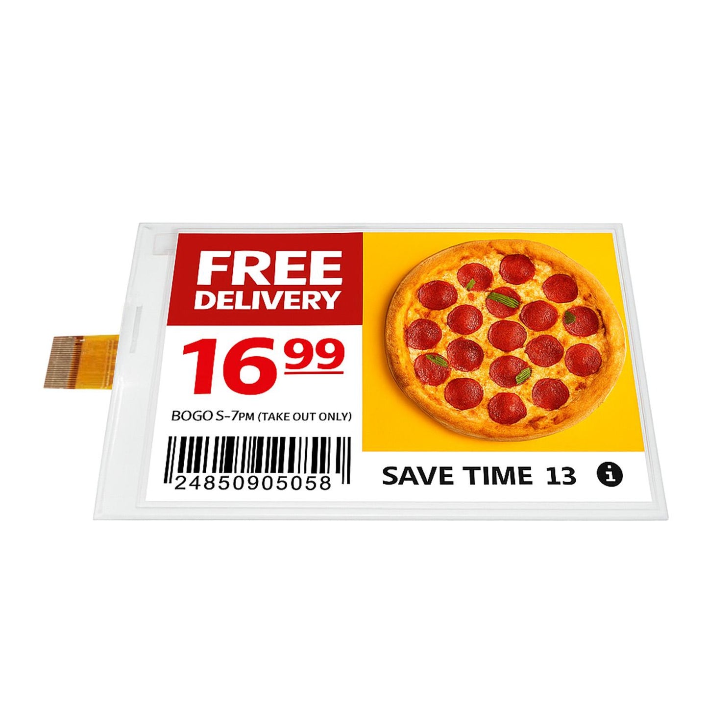 3.1-inch E-Ink Display Module 296x168 SSD2680 4-Color E-Paper Screen Black White Red Yellow Low Power EPD Panel