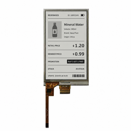 3.7-inch EPD 240x416 EPD E-Ink Display Module with FT6336 CTP UC8253 SPI Black White E-paper Screen for IoT