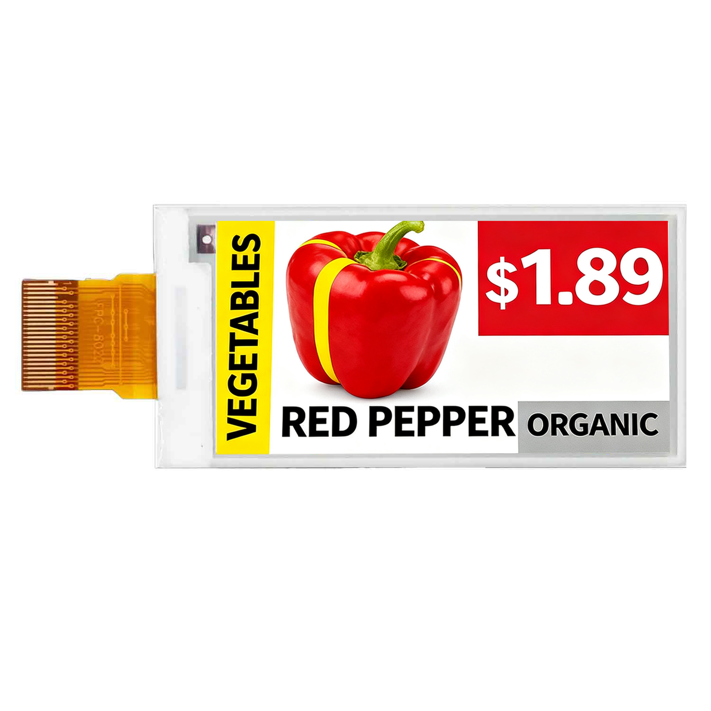 2.13-inch 122x250 Yellow White Black Red 4 Colors E Ink Epaper Touch Screen Panel for Electronic Price Tag