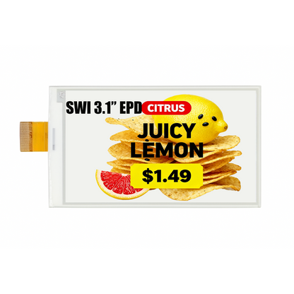 3.1-inch E-Ink Display Module 296x168 SSD2680 4-Color E-Paper Screen Black White Red Yellow Low Power EPD Panel