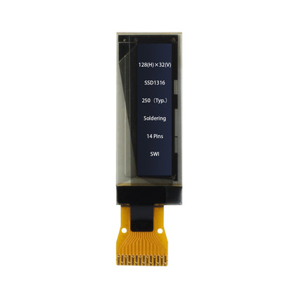 0.91英寸点阵128x32驱动IC SSD1306 OLED屏幕