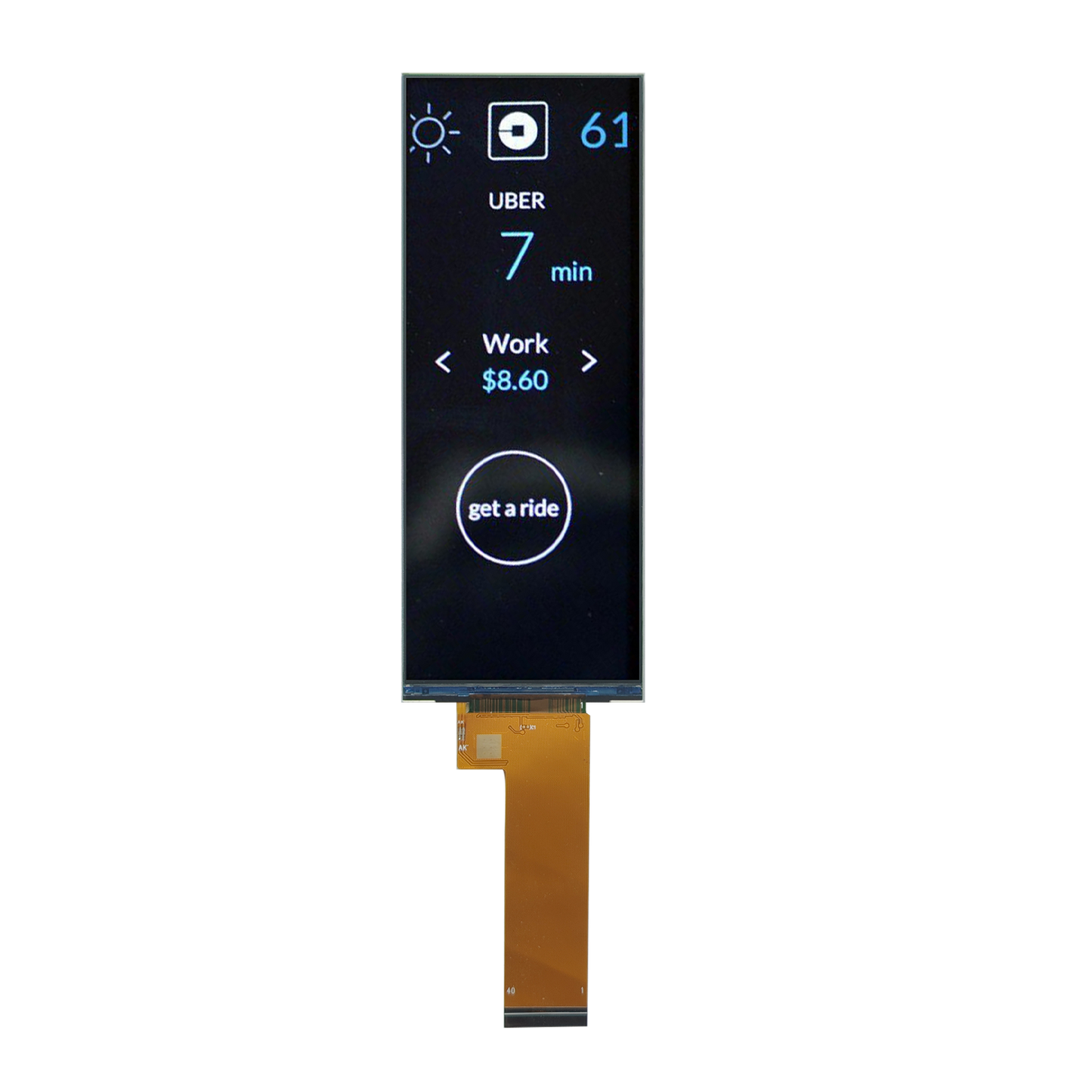 6.2-inch Bar Type TFT LCD Module 360x960 RGB Interface Display ST7701S Connector IPS LCD Screen