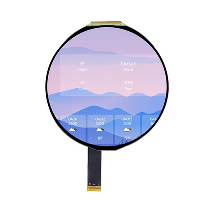 5.0-inch B2B Connector MIPI IPS 1080x1080 Round Circular TFT LCD Display