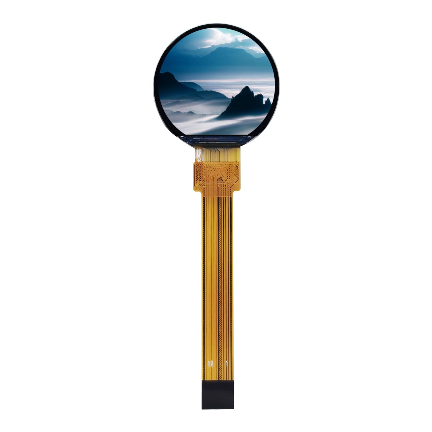 0.99-inch 450cd/m2 GC9107 SPI RGB 128x115 Round LCD Displays TFT Screen, Circular LCD