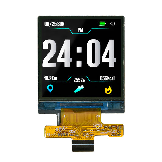 1.28-inch 176(RGB)x176 ST7306 Transflective TFT for Outdoor Devices, Sunlight Readable