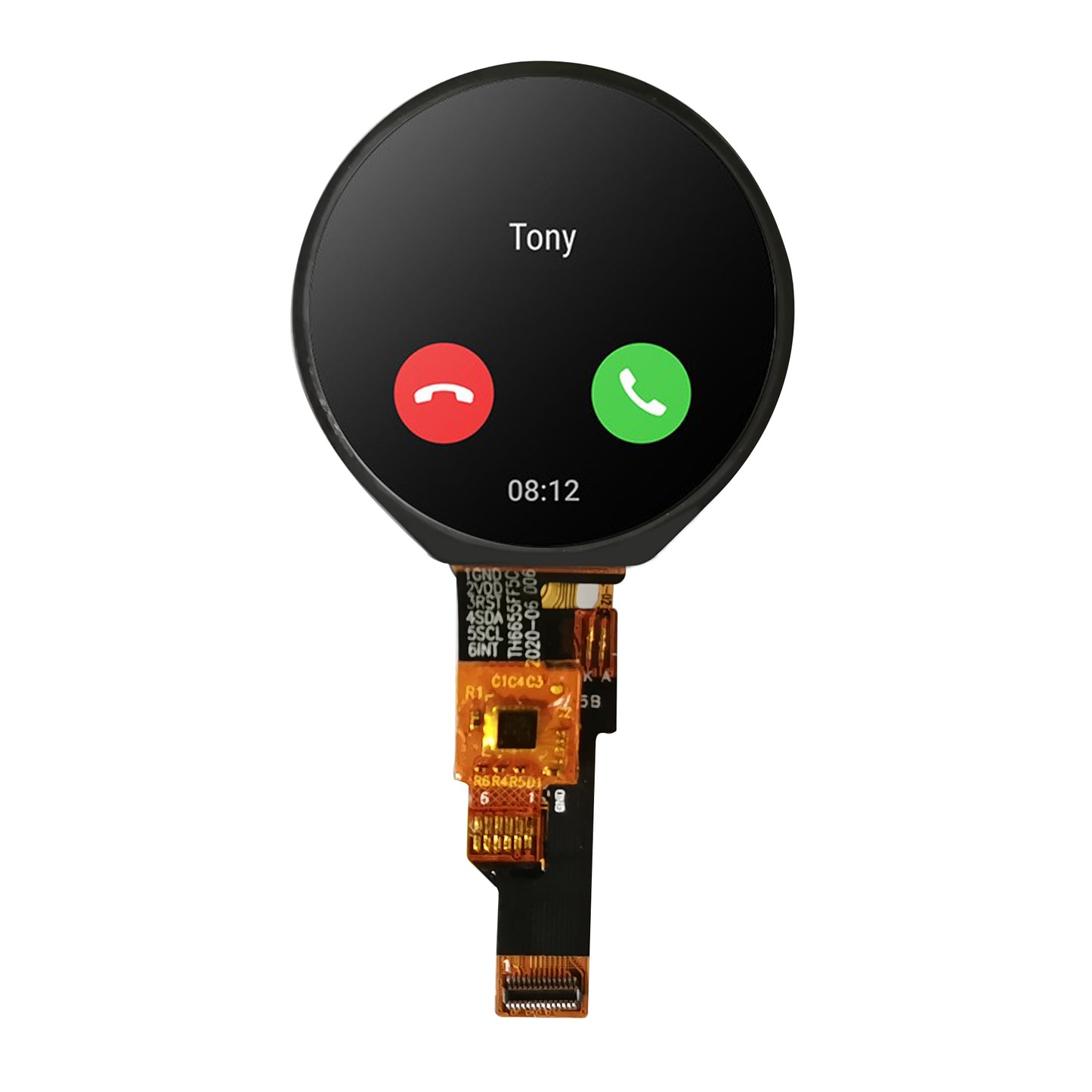 1.28-inch  240(RGB)x240 LCD TFT Touch Screen Smart Watch Round Display